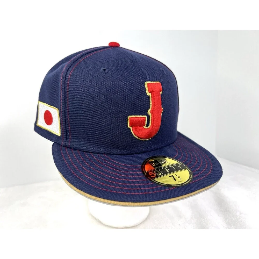 Japan WBC New Era Hat Mens 7 1/2 Navy Blue World Baseball Classic 59FIFTY New